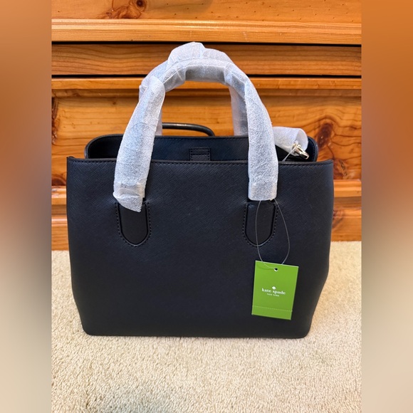 Kate Spade New York Laurel Way Evangelie Satchel in black saffiano leather NWT - Picture 5 of 10